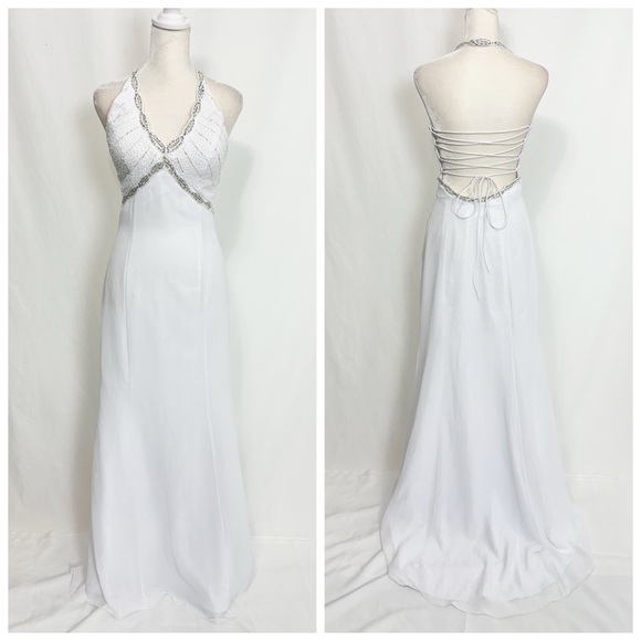 Y2K Vintage Nina Canacci White Wedding Gown - Picture 1 of 9